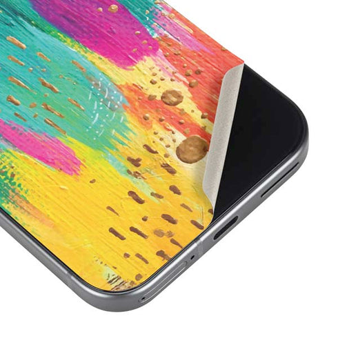 Turquoise Brush Stroke by Etta Vee Google Pixel 9a Skin